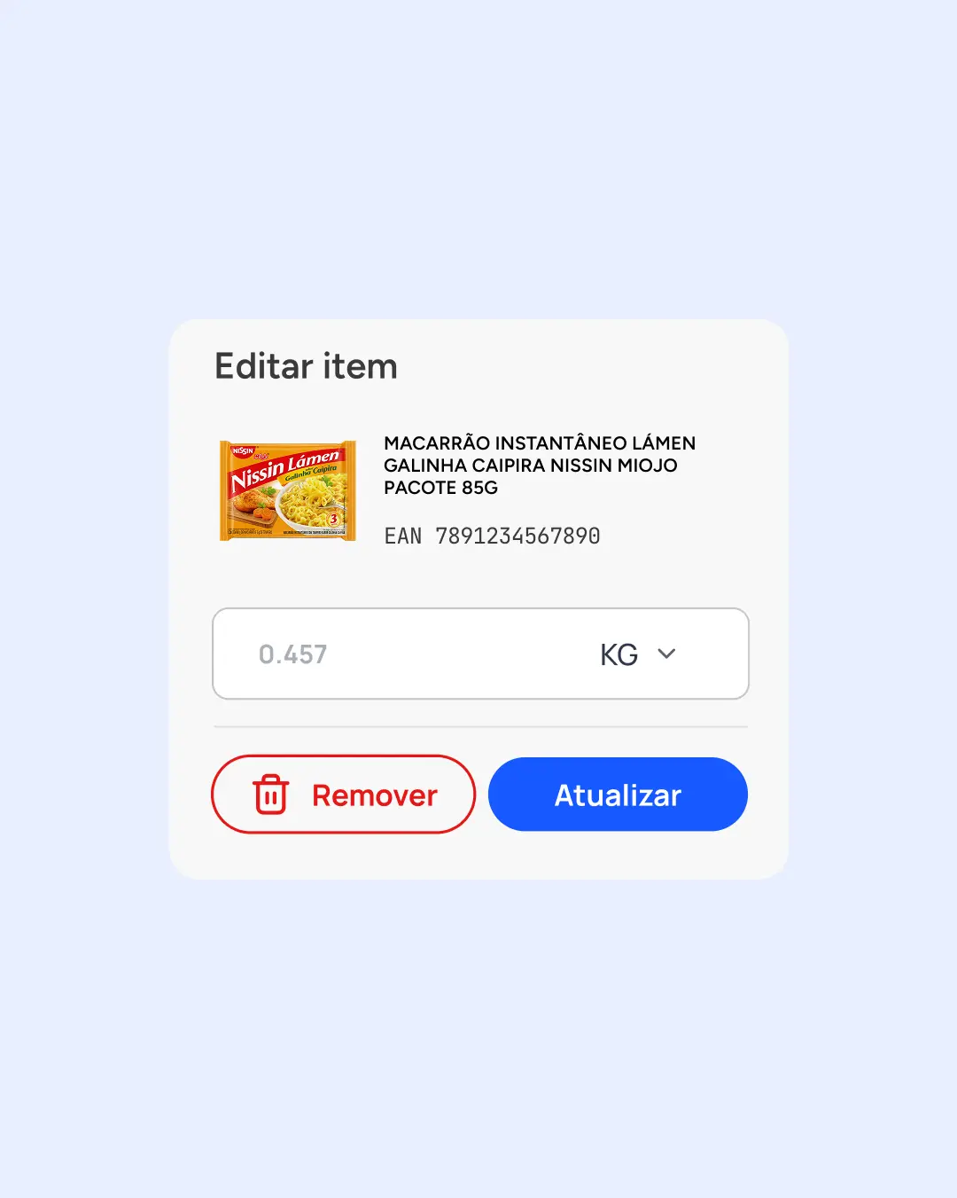Tela de edição do app Zei