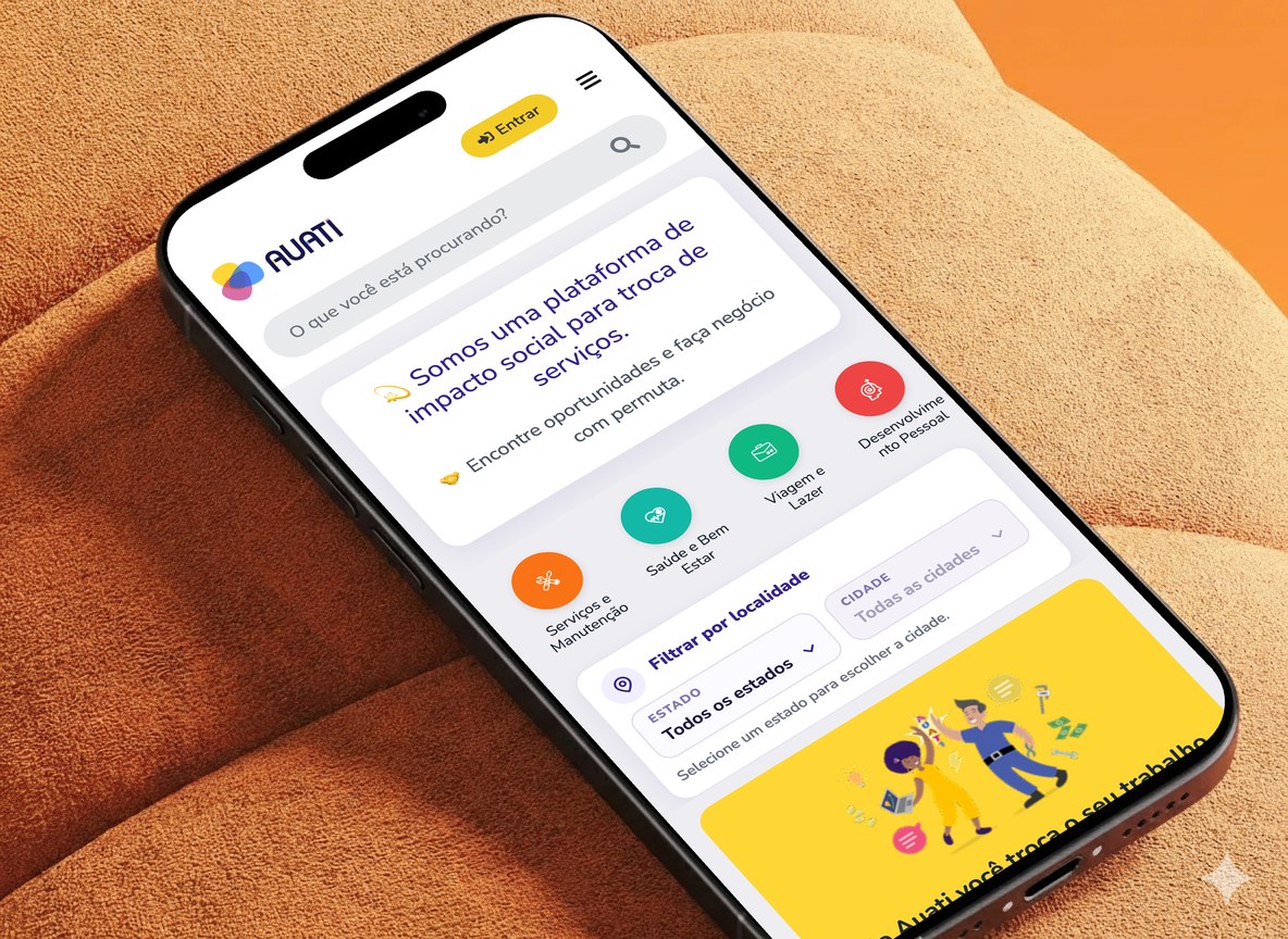 Auati em um smartphone